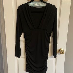 Elegant Black Long Sleeve Dress